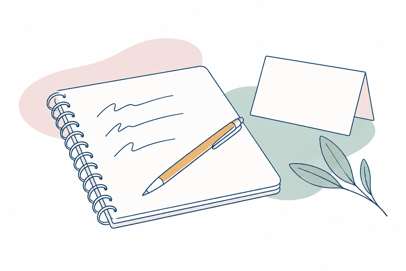 An open notebook and pen prepared for an appointment.